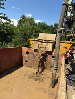 Bohrschlamm Entsorgung auf der Baustelle